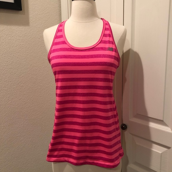 New Balance Tops - 4/$20 New Balance pink striped racerback tank